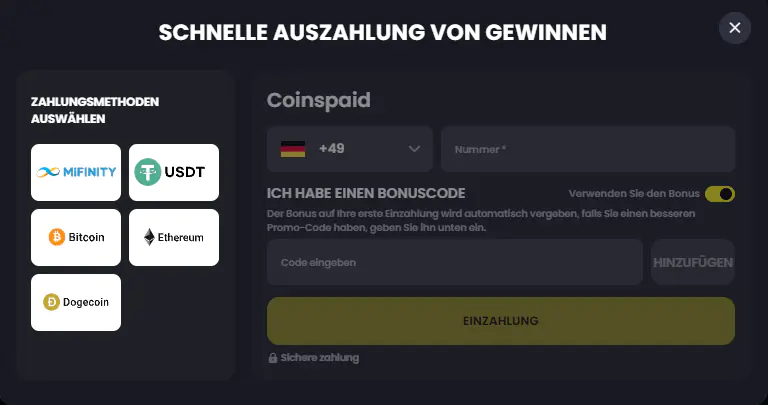 Moonwin quick withdrawal of winnings